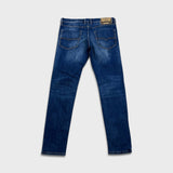 Diesel Industry Jeans Mens 34x33 Blue Medium Wash Stretch Slim Straight Denim Pants
