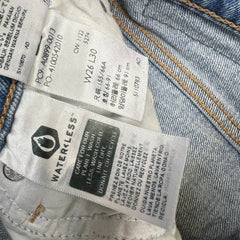 Levi's 70s Style High Flare Jeans Womens Size 26 Blue Light Wash Distressed Denim Pants