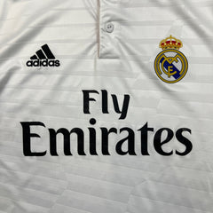 2014/15 Adidas Ronaldo #7 Real Madrid Home Long Sleeve Jersey Mens Medium White
