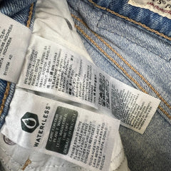 Levi's 70s Style High Flare Jeans Womens Size 26 Blue Light Wash Distressed Denim Pants