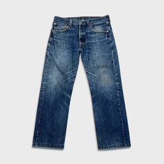 Levi's 501 Jeans Mens 33x28 Blue Original Fit Straight Leg Medium Wash Denim Pants