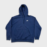 Nike Sportswear Hoodie Mens Medium Blue Swoosh Pullover Hooded Sweater