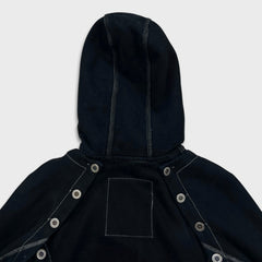 Lululemon Scuba Hoodie Womens Size 8 Black Detachable Sleeves Hooded Sweater