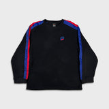 Vintage 90s Nike Sportswear Fleece Mens Small Black Swoosh Pullover Jacket