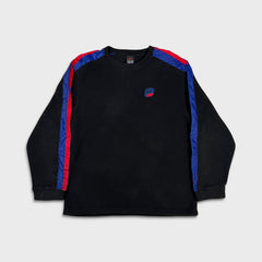 Vintage 90s Nike Sportswear Fleece Mens Small Black Swoosh Pullover Jacket