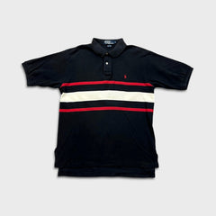 Vintage 90s Polo Ralph Lauren Shirt Mens Medium Black Preppy Pony Casual Tee