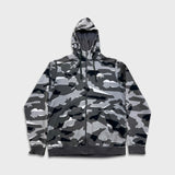 Nike Sportswear Hoodie Mens Medium Camo Swoosh Full Zip Hooded Sweater