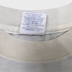 Vintage 80s Americana Glasgow Kentucky T Shirt Mens Large Biege Single Stitch USA