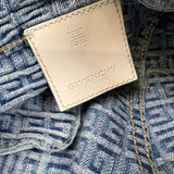 Givenchy 4G Jacquard Denim Mens 34x34 Blue Oversized Fit Light Wash Monogram Pants