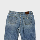 Vintage 90s Guess USA Jeans Mens 36x29 Blue Taper Leg Baggy Light Wash Denim Pants