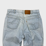 Vintage 90s Levi's 619 Jeans Mens 32x29 Orange Tab Light Wash Frayed Leg Denim Pants