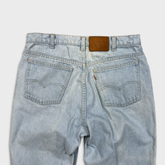 Vintage 90s Levi's 619 Jeans Mens 32x29 Orange Tab Light Wash Frayed Leg Denim Pants