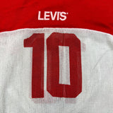 Vintage 70s Levi's Long Sleeve Tee Mens XS Red USA Casual Shirt