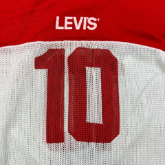 Vintage 70s Levi's Long Sleeve Tee Mens XS Red USA Casual Shirt