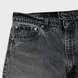 Vintage 90s Levi's 550 Jeans Mens 36x34 Black Relaxed Fit Tapered Leg Fade Denim Pants