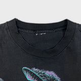 Vintage 90s Volleyball T Shirt Mens Small Black Single Stitch Faded Sports Tee