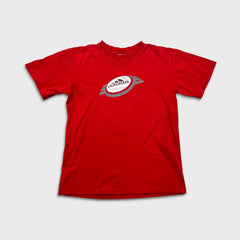 Vintage 90s Adidas T Shirt Mens Small Red 3 Stripes Short Sleeve Tee