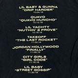 2018 QC Quality Control Music T Shirt Mens Large Black Short Sleeve Rap Tee