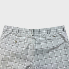 Nike Golf Shorts Mens Size 36 Gray Dri Fit Plaid Stretch Lightweight Pants