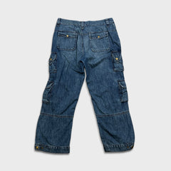 Lauren Ralph Lauren Jeans Womens Size 10 Blue Cropped Cargo Dark Wash Denim Pants