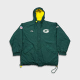 Vintage 90s Apex One Pro Line Green Bay Packers Jacket Mens Large Green NFL Football Coat