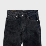 Levi's 516 Jeans Mens 32x30 Black Slim Straight Leg Dark Wash Faded Denim Pants