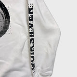 Vintage Y2K Quiksilver Sweatshirt Mens Small White Surf Skater Graphic Pullover