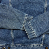 Vintage 90s Gap Denim Jacket Mens Medium Blue Lined Medium Wash USA Jean Trucker