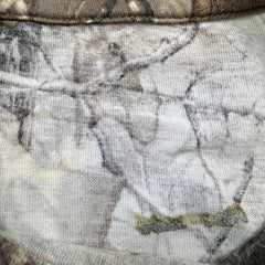 Realtree Pocket T Shirt Mens Medium Green Woodland Camo Hunting Tee