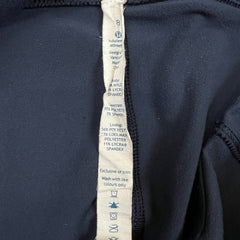 Lululemon Practice Daily Pants Womens Size 8 Blue Mid Rise Yoga Leggings Tights