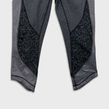 Lululemon Wunder Under Crop *Sashiko Womens Size 6 Black Yoga Leggings