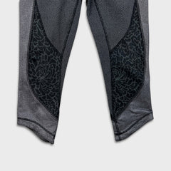 Lululemon Wunder Under Crop *Sashiko Womens Size 6 Black Yoga Leggings