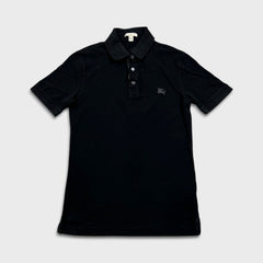 Burberry Brit Polo Shirt Mens XS Black Nova Check Tartan Preppy Tee