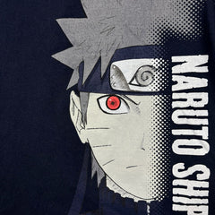 Naruto Shippuden Mens Medium Blue Graphic Anime Tee