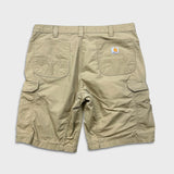 Carhartt Force Shorts Mens Size 38 Beige Relaxed Fit Ripstop Cargo Workwear