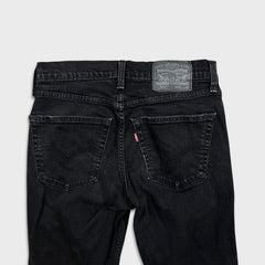 Levi's 511 Jeans Mens 30x30 Black Slim Fit Mid Rise Dark Wash Stretch Denim Pants