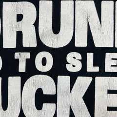 Wiz Khalifa T Shirt Mens Small Black Wake Up Drunk Graphic Short Sleeve Rap Tee