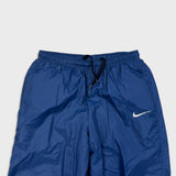 Vintage 90s Nike Sportswear Track Pants Mens Small Blue Swoosh Taper Athletic