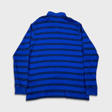 Polo Ralph Lauren Shirt Mens Large Blue Pony Striped Preppy Long Sleeve
