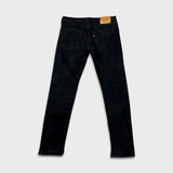 Levi's 512 Jeans Men 34x30 Black Slim Taper Leg Dark Wash Mid Rise Stretch Denim Pants