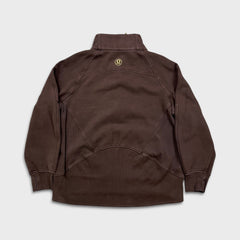 Lululemon Scuba Oversized Funnel Neck 1/2 Zip Womens Medium Brown Sweatshirt
