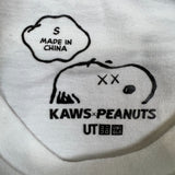 KAWS x Uniqlo x Peanuts Joe Kaws Yawn Outline Tee Mens Small White Graphic Tee