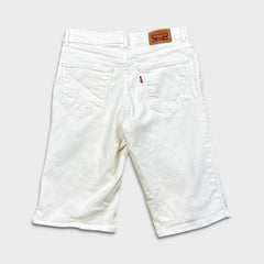 Levi's Bermuda Shorts Womens Size 28 White Classic Stretch Floral Denim Jorts