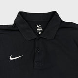 Nike Sportswear Polo Shirt Mens Large Black Pique Cotton Golf Short Sleeve