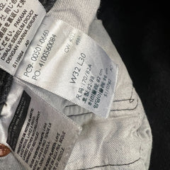Levi's 501 Jeans Mens 32x30 Black Original Straight Leg Dark Wash Denim Pants