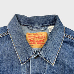 Levi's Type III Denim Jacket Mens Large Blue Medium Wash Western Trucker