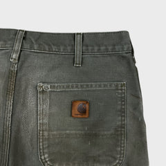 Carhartt Pants Mens 32x32 Green Distress Original Dungaree Fit Workwear Carpenter