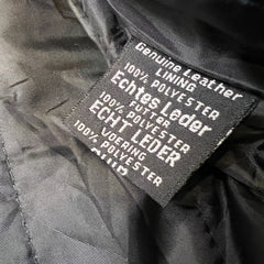 Vintage Y2K Ultra One Platinum TA Petro Leather Jacket Mens Medium Black A2 Flight Bomber