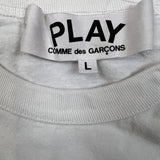 Comme des Garcons Play T Shirt Mens Small White CDG Play Heart Short Sleeve Tee