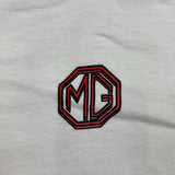 Vintage 90s MG MGB T Shirt Mens Large White USA Sports Car Single Stitch Tee